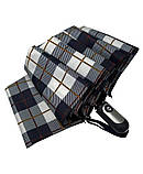 Парасолька автомат Lantana LAN952 на 9 спиць у клітку Синій з білим, фото 3