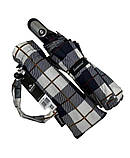 Парасолька автомат Lantana LAN952 на 9 спиць у клітку Синій з білим, фото 4