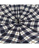 Парасолька автомат Lantana LAN952 на 9 спиць у клітку Синій з білим, фото 8