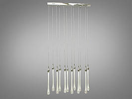 Оригінальна світлодіодна люстра крапля для холу, колір хром, 30 W 3003-12HR-LS