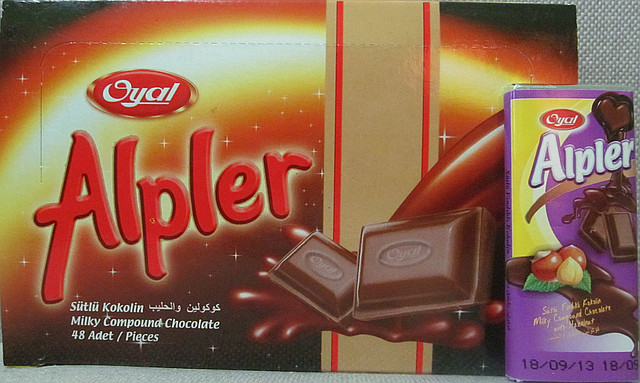Шоколадная плитка "Alpler" 20 гр.,48 шт/уп