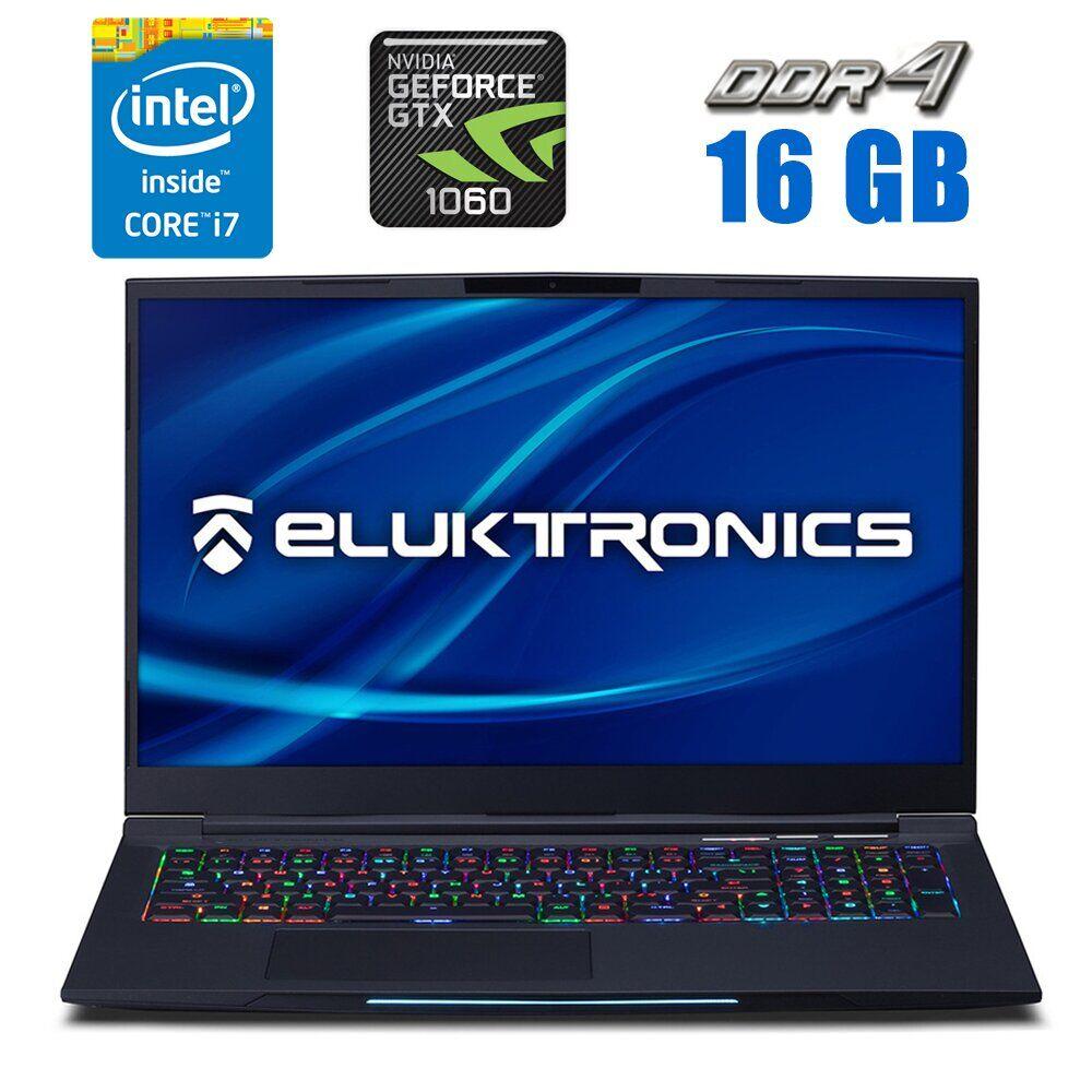 Ігровий ноутбук Eluktronics Mech-17 / 17.3" (1920x1080) IPS / Intel Core i7-8750H (6 (12) ядер по 2.2 - 4.1 GHz) / 16 GB DDR4 /
