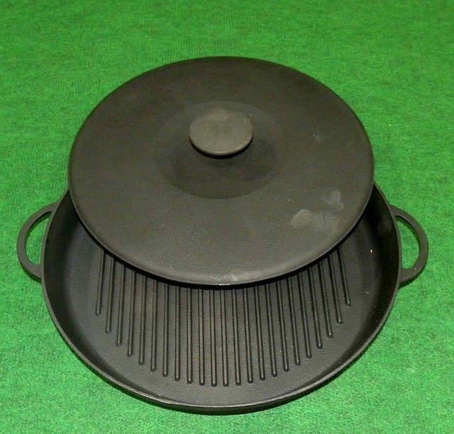 Сковорода-гриль чавунна d 340 мм «Ситон» - фото 1 - id-p168951