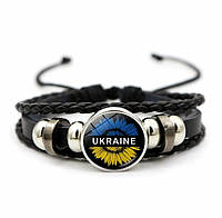 Патриотический плетеный браслет Zhejiang с символикой Украины 10