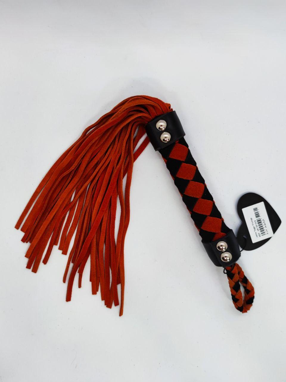 Флоггер Leather flogger M orange DS Fetish