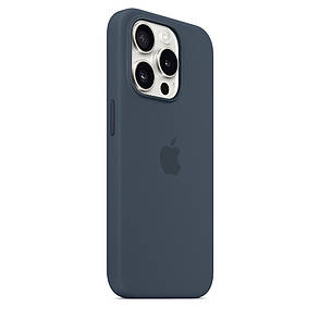 Чохол Silicone Case Premium з MagSafe для iPhone 15 Pro Storm Blue, фото 2