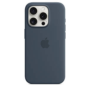 Чохол Silicone Case Premium з MagSafe для iPhone 15 Pro Storm Blue, фото 1
