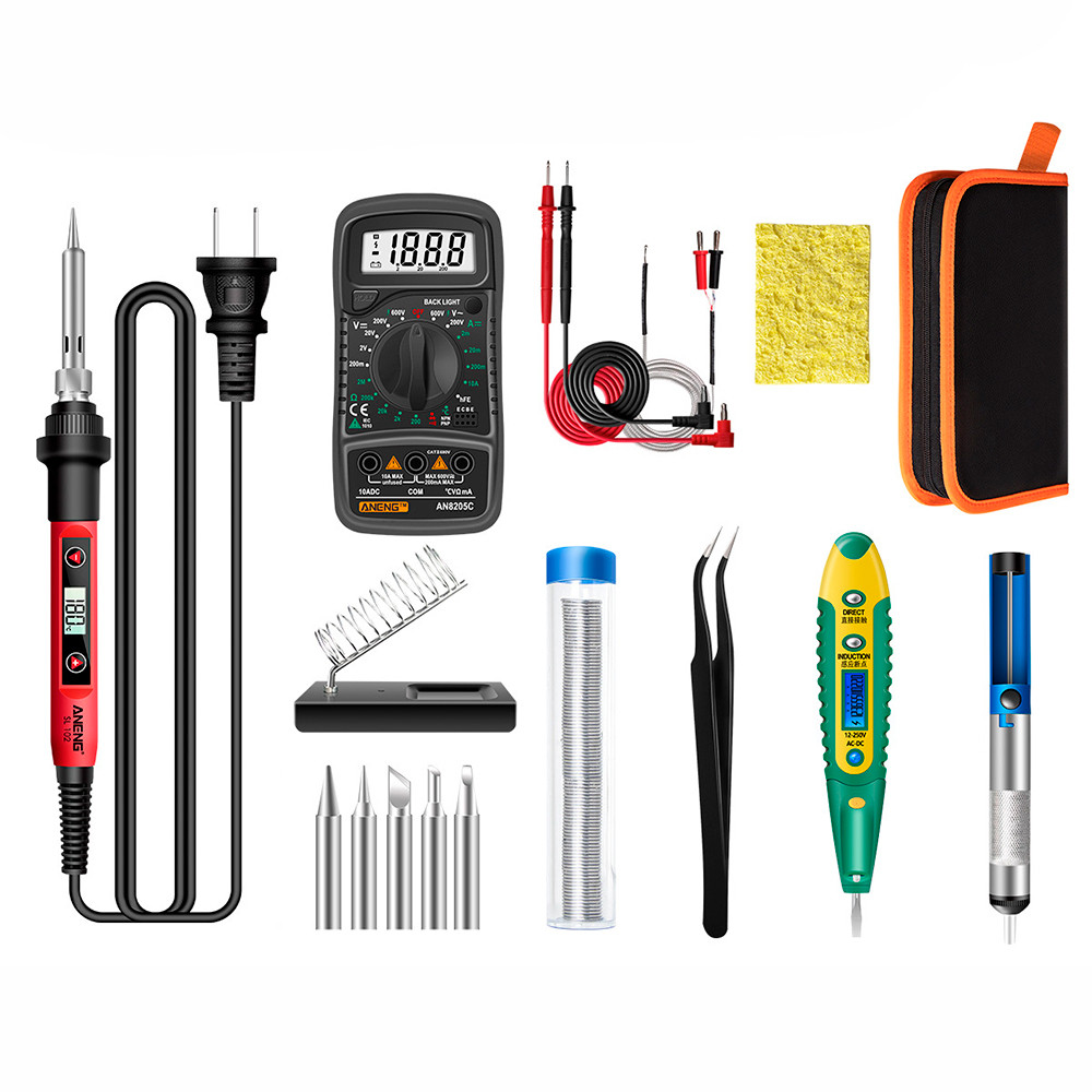 Набір інструментів для паяння ANENG SL-102, 16 предметів, фото 1