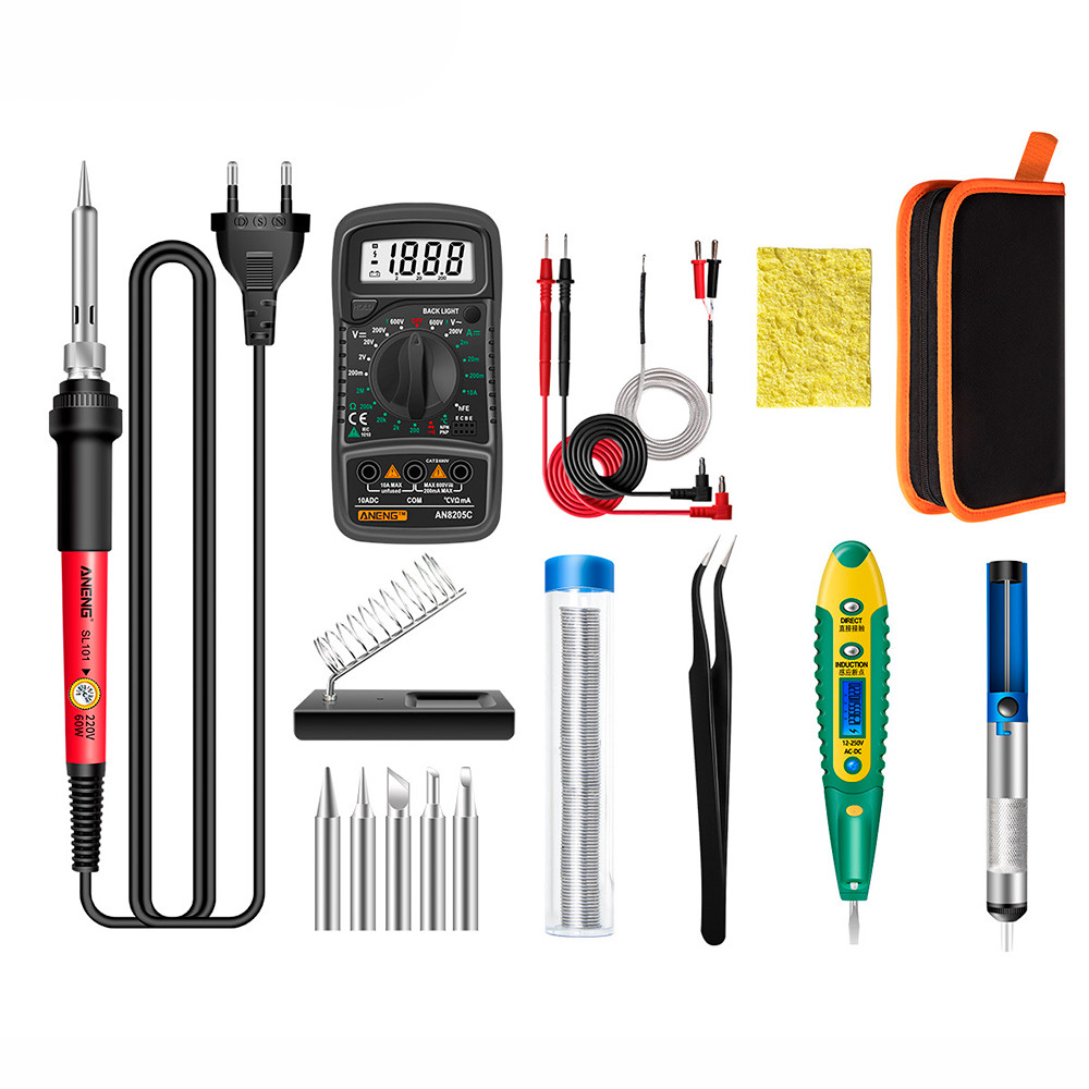Набір інструментів для паяння ANENG SL-101, 16 предметів, фото 1