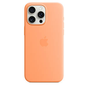 Чохол Silicone Case Premium для iPhone 15 Pro Max Orange Sorbet, фото 1