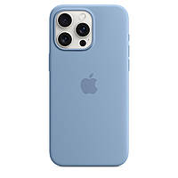 Чохол Silicone Case Premium з MagSafe для iPhone 15 Pro Max Winter Blue