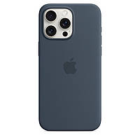 Чохол Silicone Case Premium з MagSafe для iPhone 15 Pro Max Storm Blue