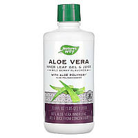 Алое вера, гель і сік, смак лісової ягоди, Aloe Vera Leaf Gel & Juice, Wild Berry Flavor, Nature's Way, 1000 мл