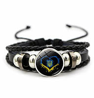 Патриотический плетеный браслет Zhejiang с символикой Украины
