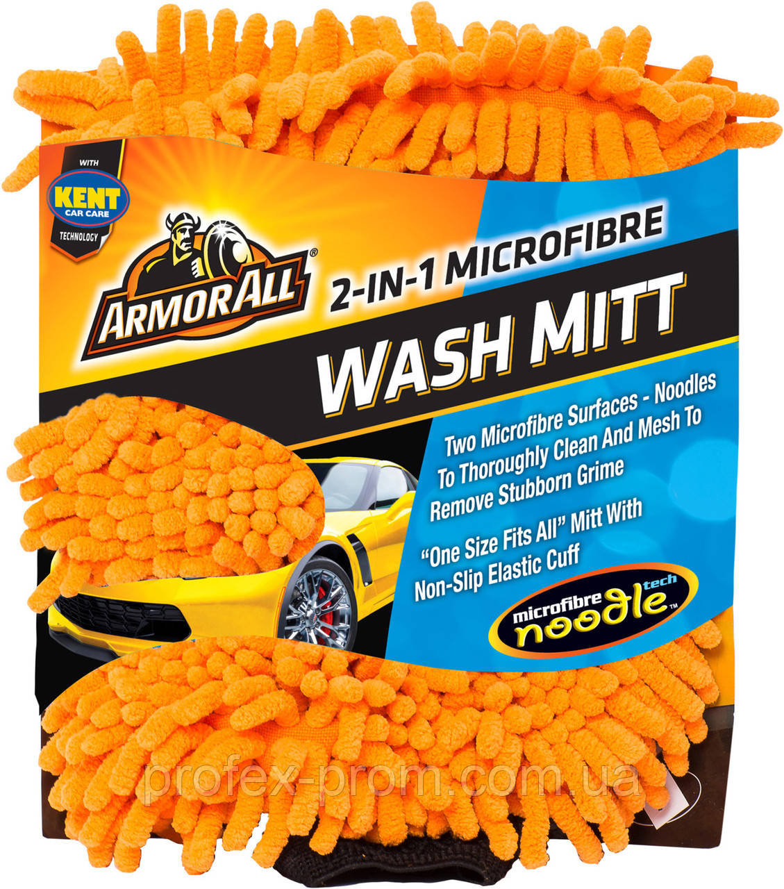 Рукавиця для миття Armor All 2 in 1 Microfibre Noodle Wash Mitt (шт.), фото 1