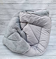 Ковдра зимова 195х215 Wellsoft AKN наповнювач/силікон чохол бавовна/мікрофібра тепла Туреччина сiрий колір