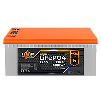 Аккумулятор LiFePО4 LogicPower LCD 24V (25,6V) - 230 Ah (5888Wh) (BMS 200A/100A) пластик