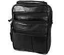 Чоловіча шкіряна сумка 30161 чорна, фото 6