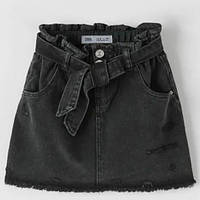 Джинсовая юбка с поясом Zara Размер XS рост 164 см