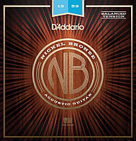 Струни для акустичної гітари D'Addario NB1252BT Nickel Bronze Balanced Tension Light Acoust VK, код: 6839137