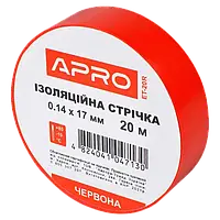 APRO 0.14х17 мм 20 м Iзоляцiйна стрiчка червона