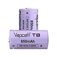 Vapcell T8 INR16340 (CR123A) 850 mah 3A, Li-ion Акумулятор