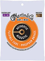 Струны для акустической гитары Martin MA535FX Flexible Core Phosphor Bronze Custom Light Auth IB, код: 6557068