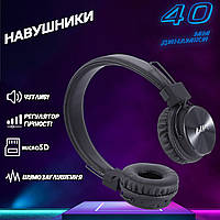 Bluetooth-навушники NIA X3 складана конструкція з мікрофоном Чорні