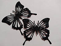 Бабочка из глитерного фоамирана (черная)