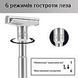 Бритва для гоління Т-подібний чоловічий із регулюванням гостроти леза з цинкового сплаву MINGSHI Shaver 2000S, фото 8
