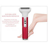 Жіноча бритва/тример 5в1 для тіла, обличчя, брів, носа електрична з акумулятором KROAYA XD-3011 рожевий, фото 4