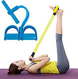 Багатофункціональний Силовий Спортивний Фітнес тренажер для м'язів рук ніг живота Pull Reducer Фіолетовий, фото 3