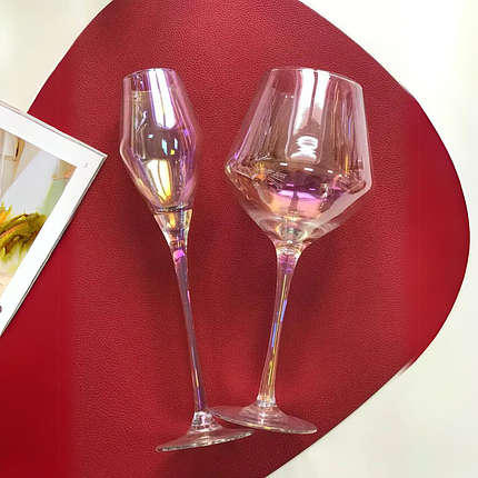 Великі келихи для червоного вина 660 мл хамелеон Фарба сучасні стильні оригінальний посуд на подарунок, фото 1