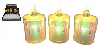 Свічка декоративна світлодіодна голографічна LED 6,5см (пластик) XLZ-632 G-Rich