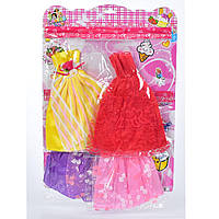 Вбрання для ляльки сукні 4шт, на листі, 41-28,5-1см /72/ 2011-C5 irs