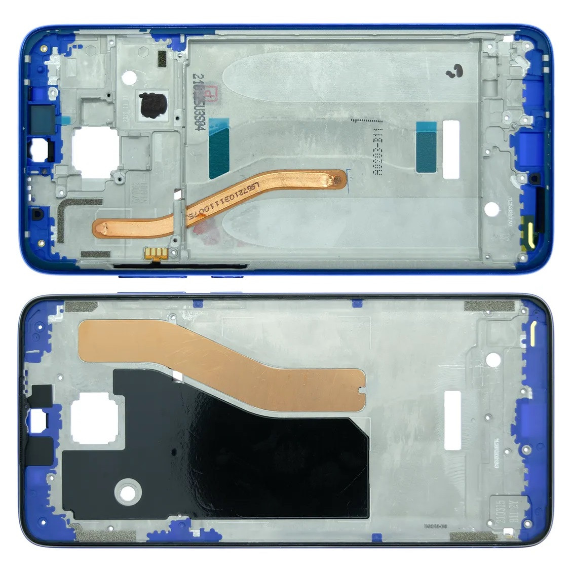 Рамка кріплення дисплея для телефону Xiaomi Redmi Note 8 Pro cиня