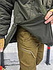 Куртка зимова чоловіча тепла з капюшоном хакі липучка під шеврон, фото 9