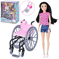 Лялька 30см,шарнірна,інвалідний візок,2 види, в кор-ці 20,5-20-10,5см /24/ KQ159 irs