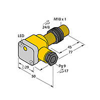 Индуктивный датчик M18, Sn=12mm, 10...30VDC, NI12U-P18SK-AP6X TURCK