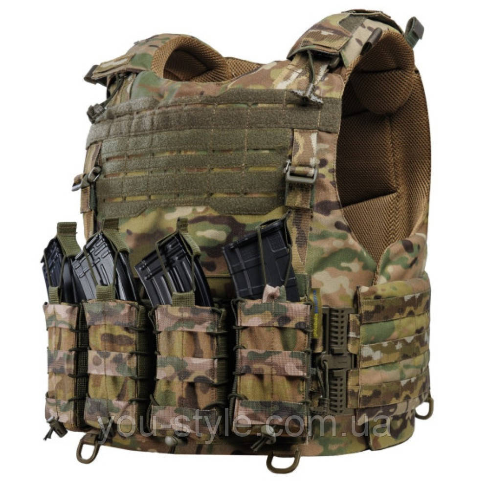 Плитоноска WARMOR gen.4 мультикам + 4 підсумки. IBV 25х30 ,27х35 мультикам