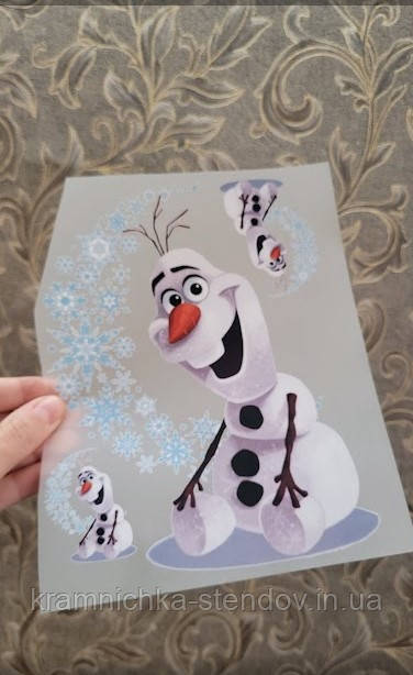 Термонаклейка на одяг "Новорічний сніговик", фото 1