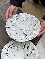 Тарілка глибока «Скеля» 25 см, «Чорний Лофт плюс"