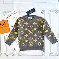 Детский серый вязаный джемпер Louis Vuitton