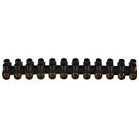 Клеммная колодка 12 пар АСКО-УКРЕМ тип W(U) полиэтилен 6 мм2 / 6А серии ЕМ черная (U0130040035)