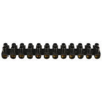 Клеммная колодка 12 пар АСКО-УКРЕМ тип W(U) полиэтилен 16 мм2 / 30А серии ЕМ черная (U0130040038)