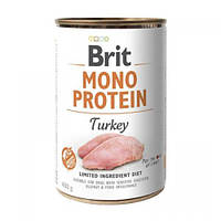 Вологий корм для собак Brit Mono Protein з індичкою 400 г (8595602529780) PM, код: 7567967