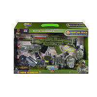 Игрушечный Игрушечный Военный набор M13 (24шт) батар., 2 оружия, граната, рация, бинокль, короб.