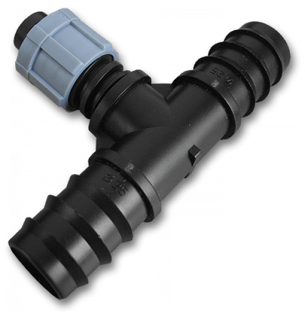 Трійник з'єднувач для трубки 16мм х2 / крапельна стрічка, DSTA04-16L - фото 1 - id-p2012599034