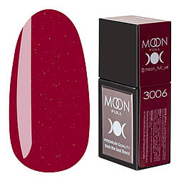 Кольорова база MOON FULL Amazing Color Base №3006 червоний з дрібним шиммером, 12 мл.