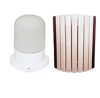 Светильник для бани LINDNER Lisilux + Ограждение светильника с термовставкой для бани и сауны TH, код: 7546136